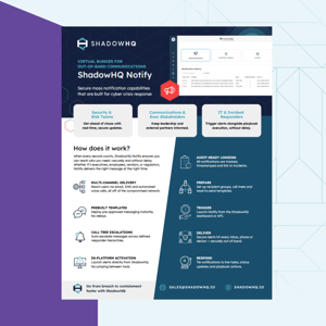 Datasheet: Secure mass notification capabilities with ShadowHQ Notify